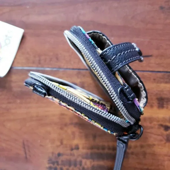 Sakroots Bi-Fold Wallet Zip Round Colorful Art Pattern Design - Picture 5 of 8